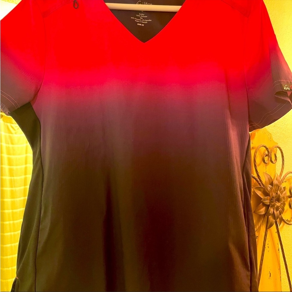 Koi pink and Black Scrub Set XL/L
